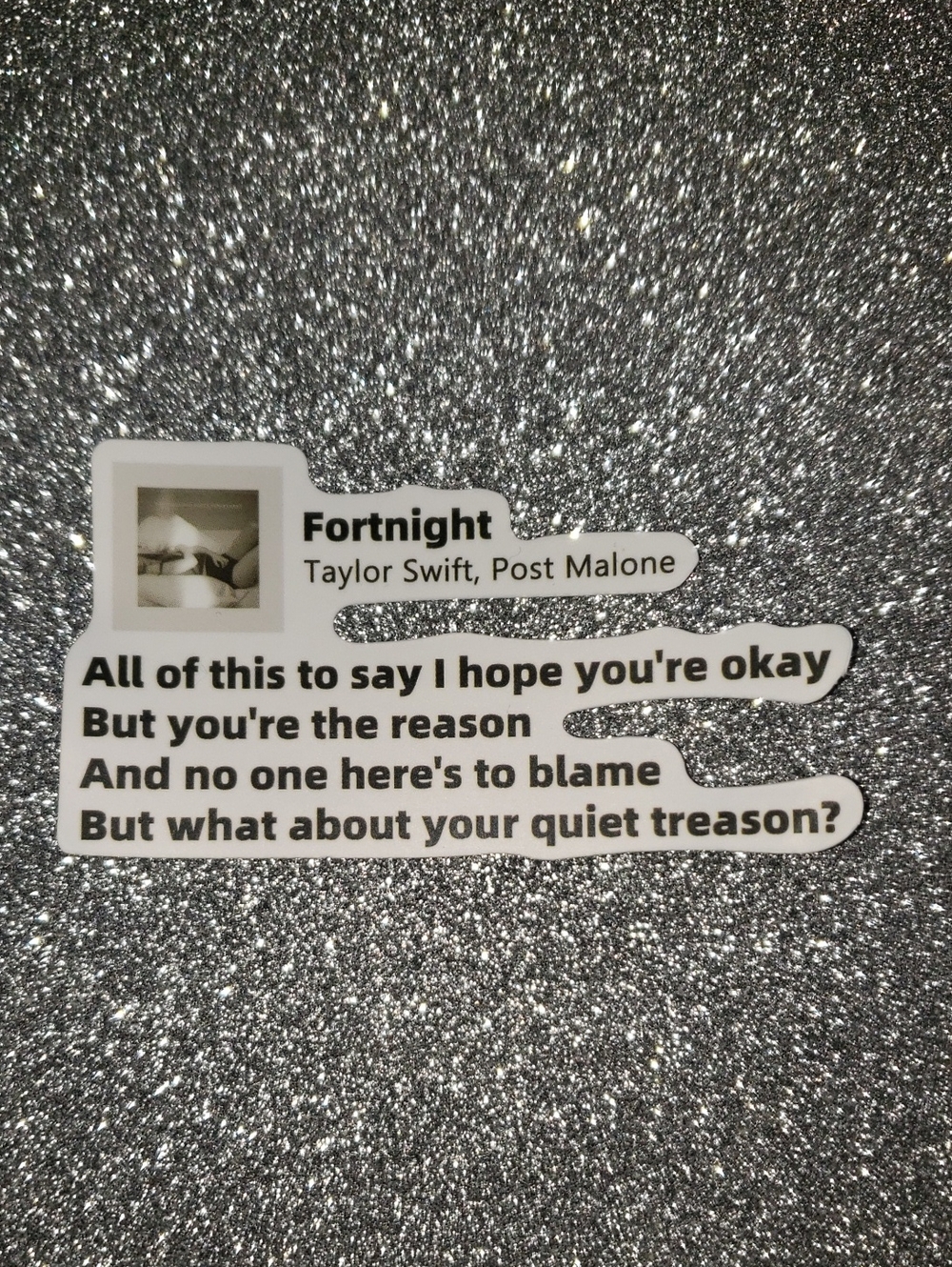 10/$10 Taylor Swift Waterproof Sticker Tortured Poets Department